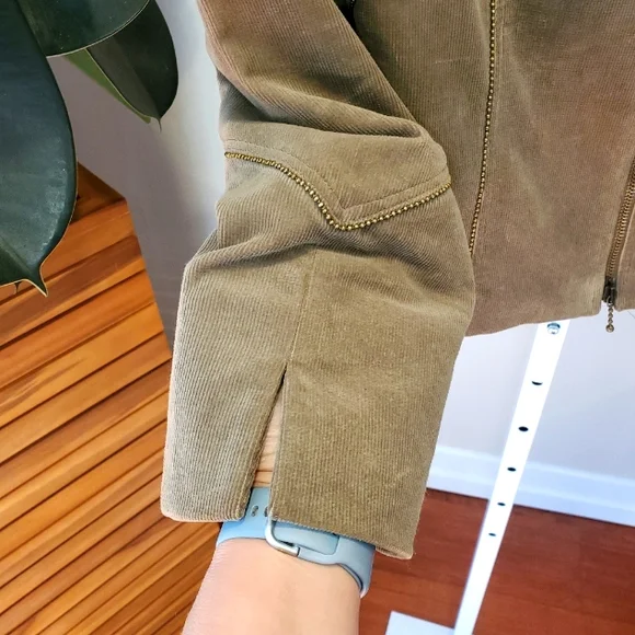 Juliana Collezione blazer size 10 corduroy studded zip. Italy - Picture 4 of 12